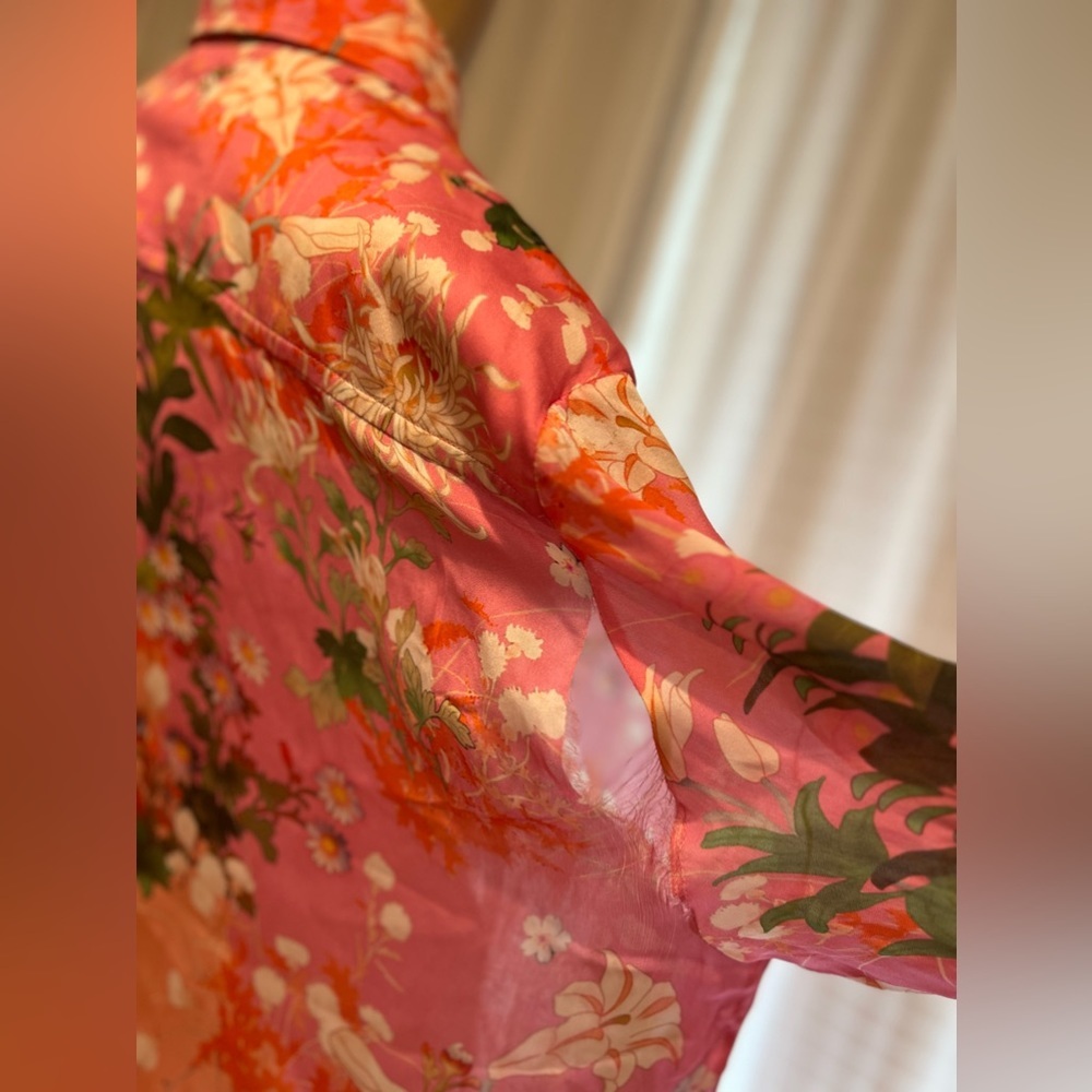 NWT $1680 Givenchy Floral Print Long Sleeve Shirt - Picture 10 of 16